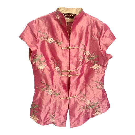 Top chinois en soie