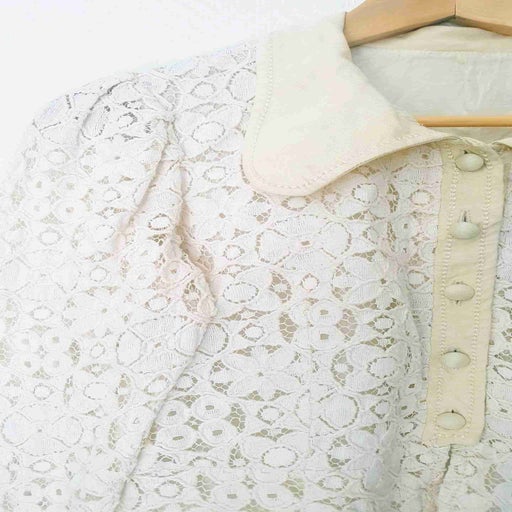 Crop top en dentelle de coton