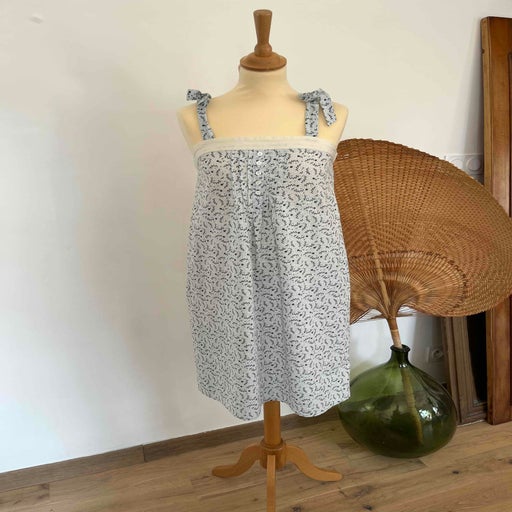 Robe en coton et soie