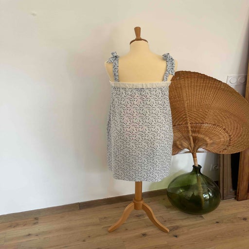 Robe en coton et soie