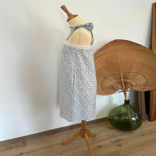 Robe en coton et soie