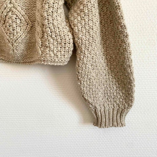 Linen, wool and cotton cardigan