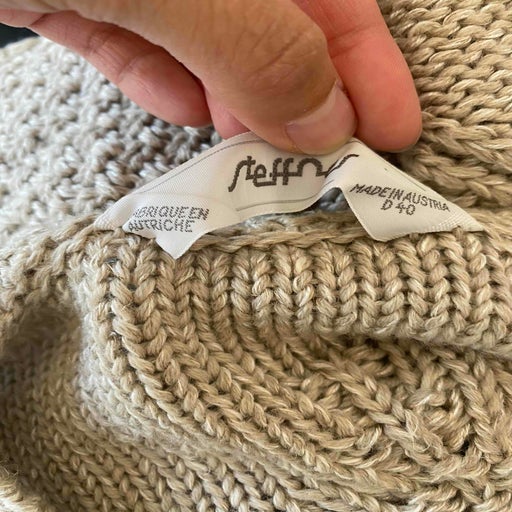 Linen, wool and cotton cardigan