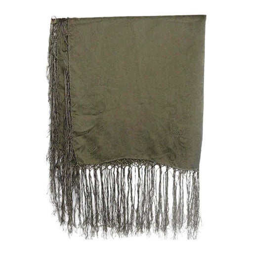 Fringed damask scarf