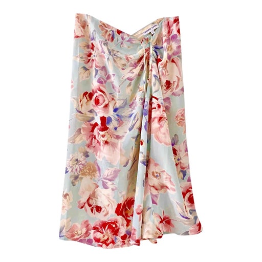 Silk floral skirt
