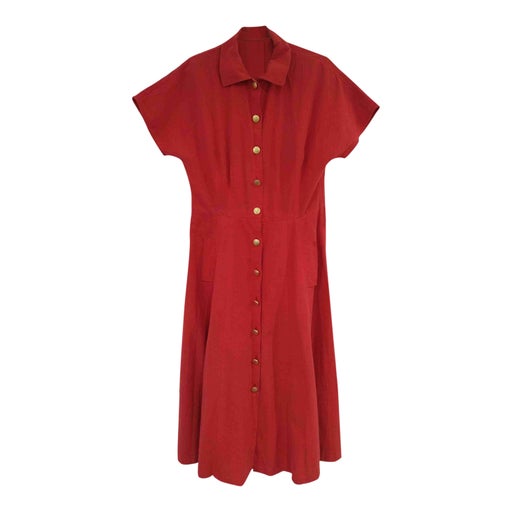 Robe chemise orangée