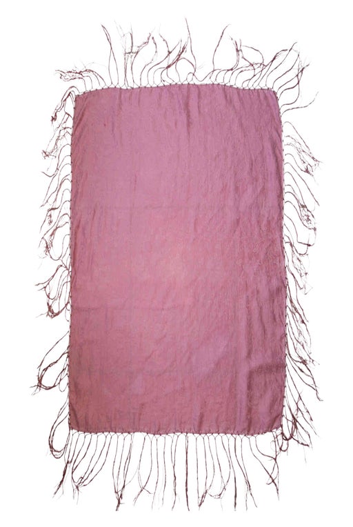 Fringed damask scarf