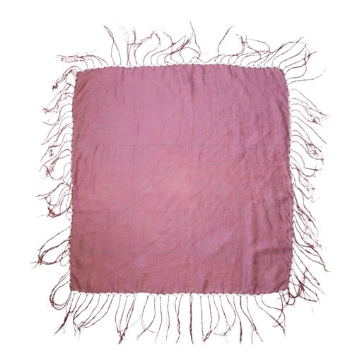 Fringed damask scarf