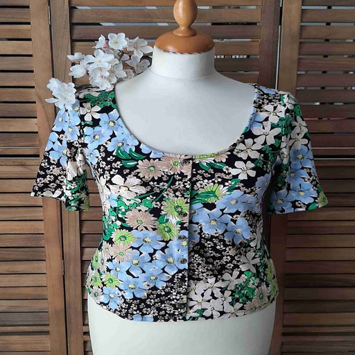 Top à fleurs