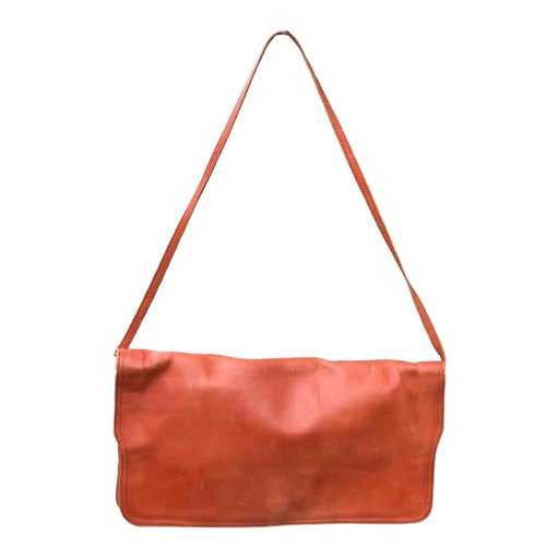 Leather baguette bag