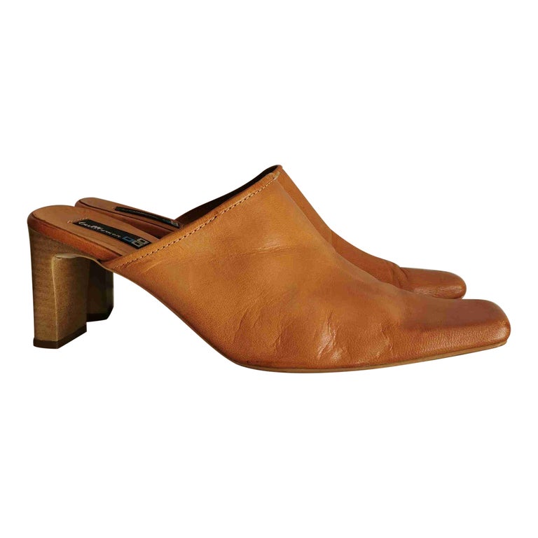 Mules en cuir