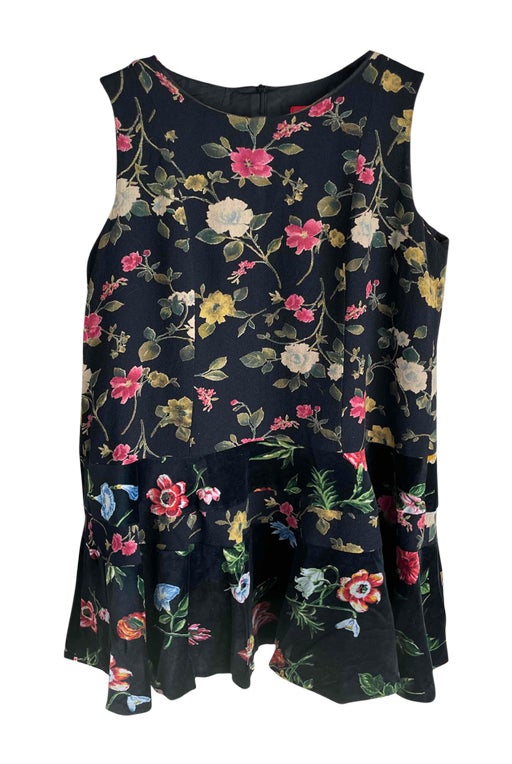 Kenzo dress with floral patterns, babydoll cut,