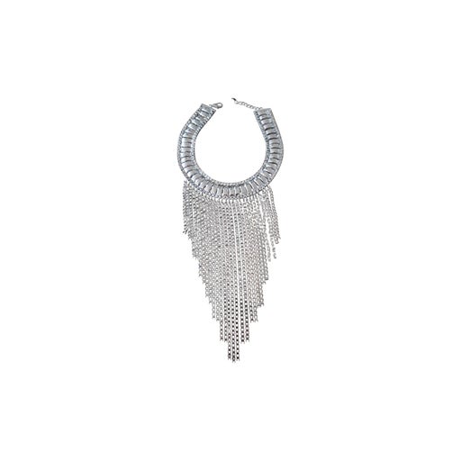 Collier en métal argenté