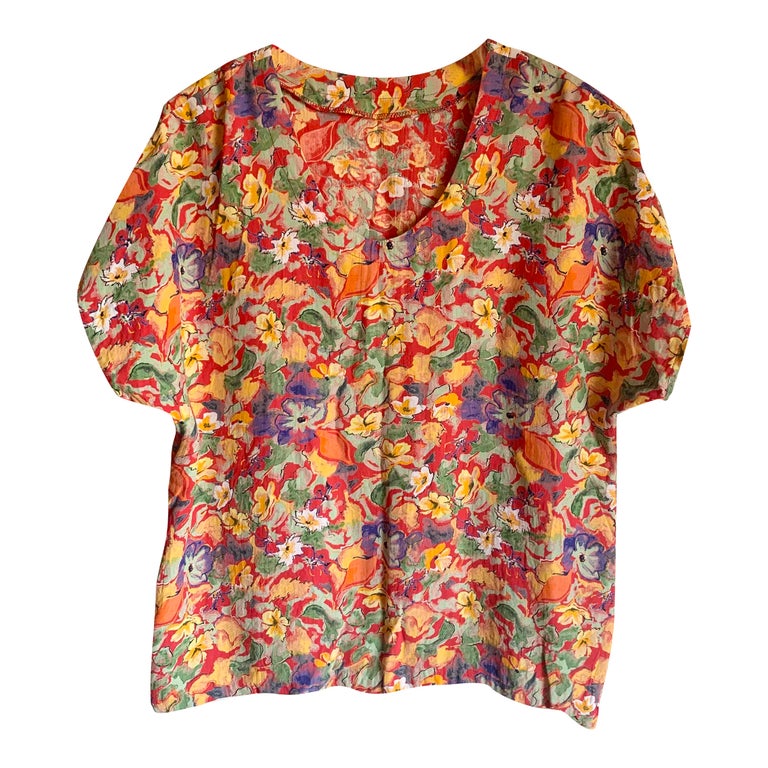 Blouse à fleurs
