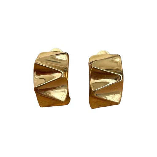 Golden metal earrings