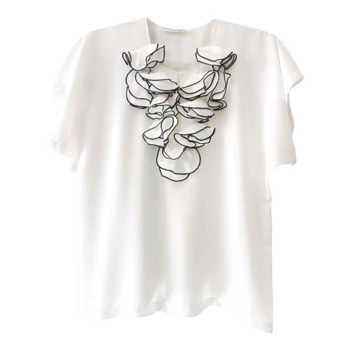 Blouse à col froufrous Passepoilés
Encolure