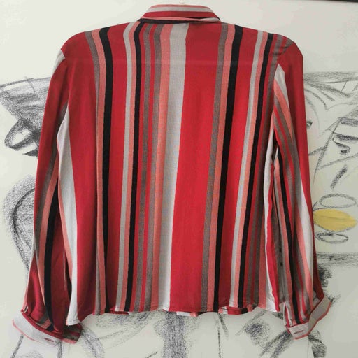 Blouse rayée en crêpe