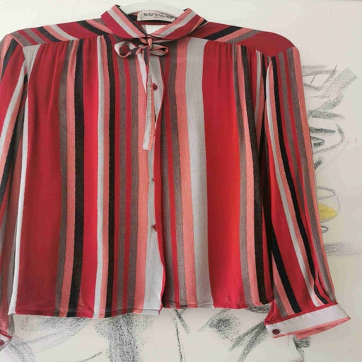 Blouse rayée en crêpe