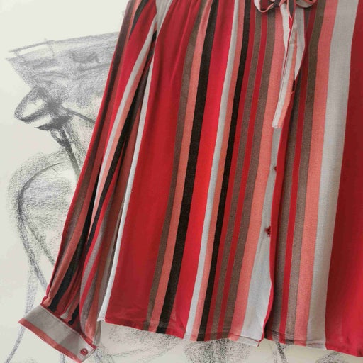 Blouse rayée en crêpe