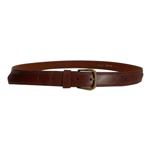 Brown leather belt