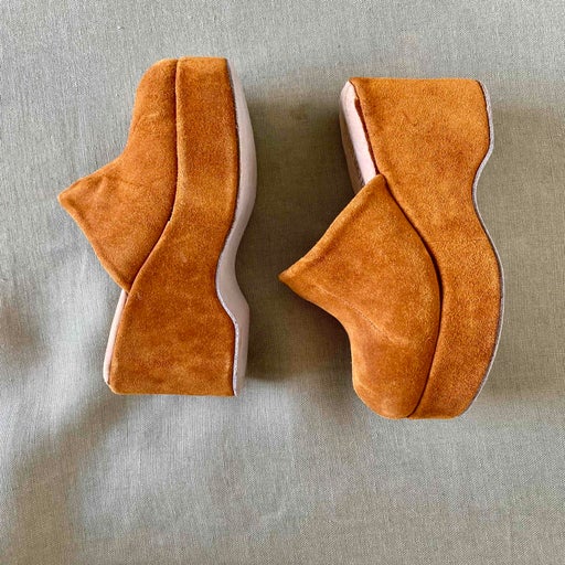 Sabot plateformes en cuir