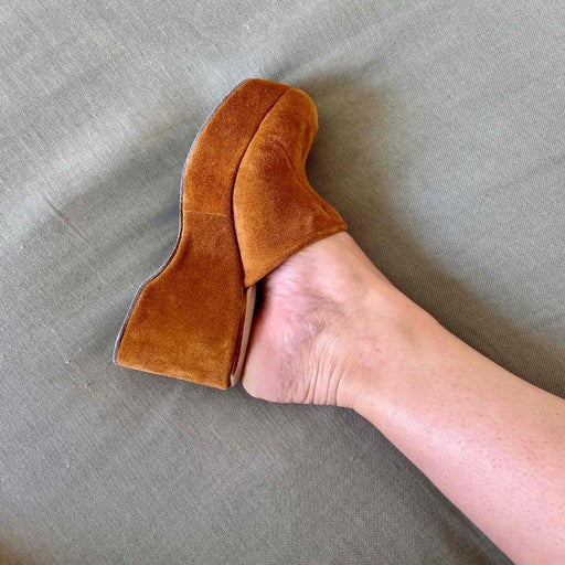 Sabot plateformes en cuir