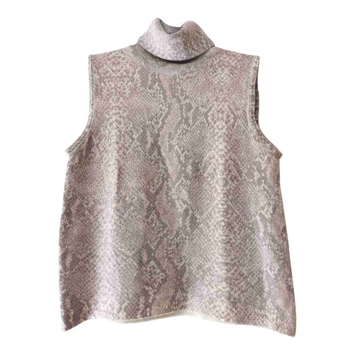 Wool python top American armholes Collar