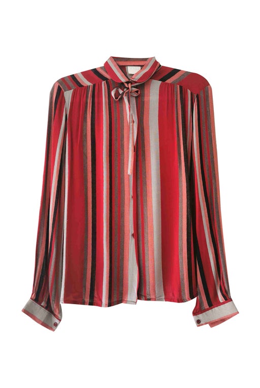 Striped crepe blouse
