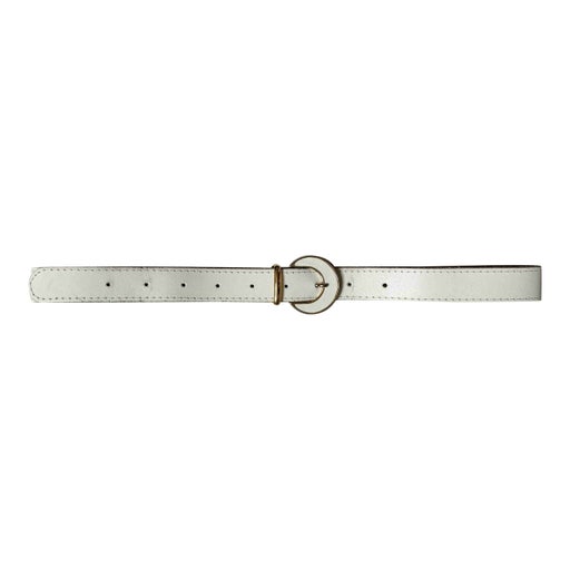 Ecru leather belt