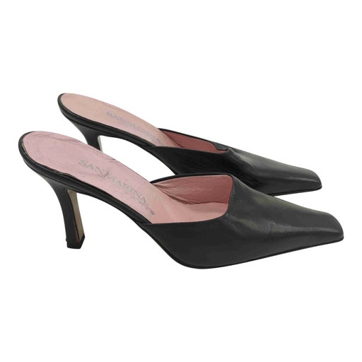 Mules en cuir