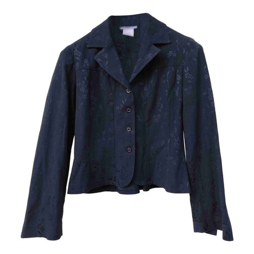 Embroidered black blazer