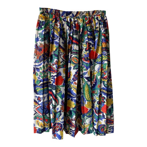 Floral pleated skirt