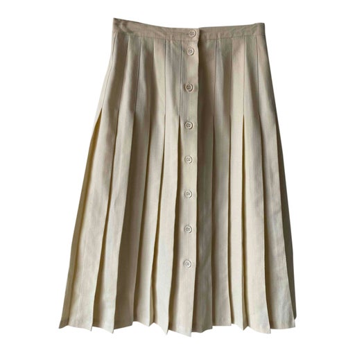 Pleated cotton skirt
