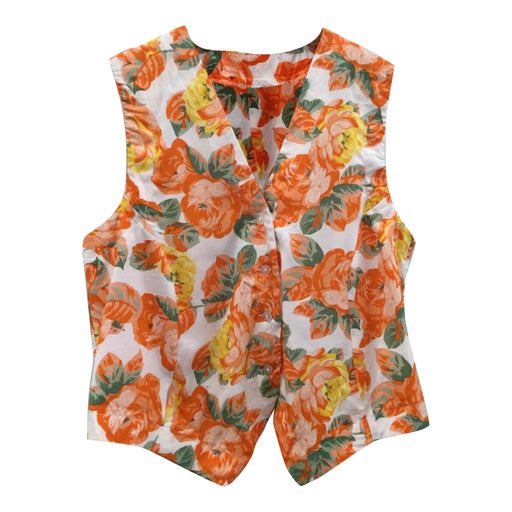 Floral sleeveless jacket