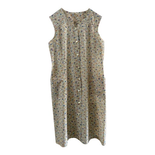 Robe tablier à fleurs