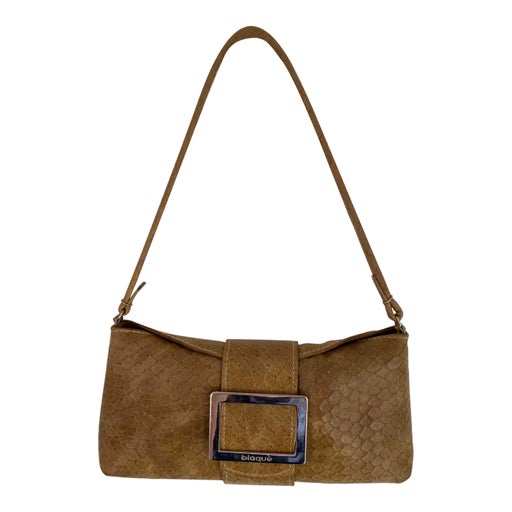 Leather baguette bag