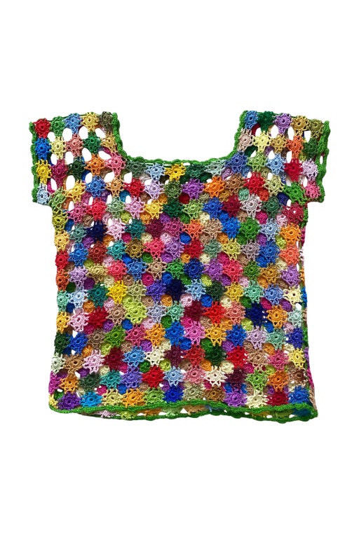 Multicolored crochet top