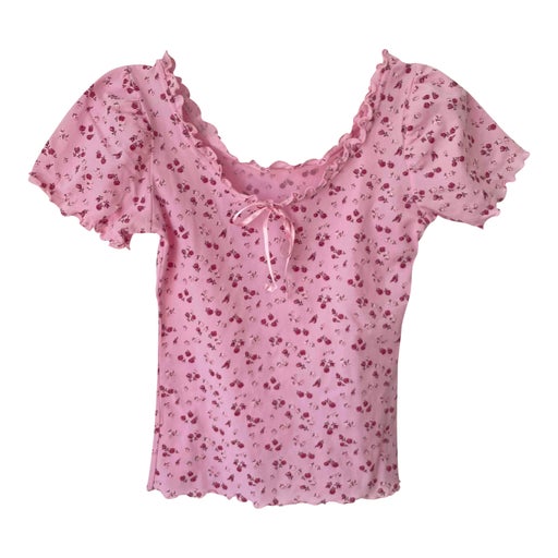 Floral mesh top