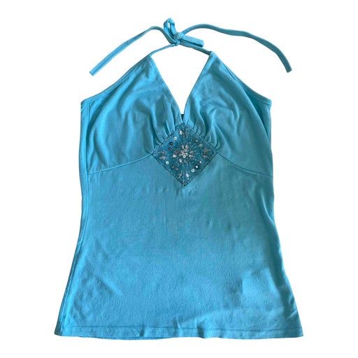 blue open back