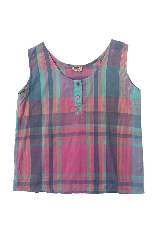 Checked tank top
