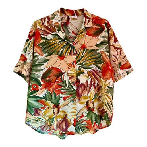 Chemise motif tropical