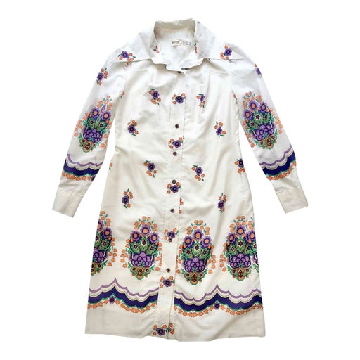 Floral shirt dress