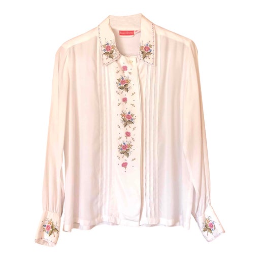 Embroidered floral blouse