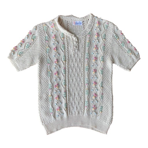 Crochet short sleeve top