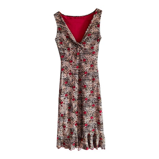 Robe en mesh léopard