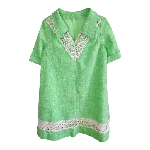Robe trapèze verte