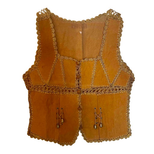 Gillet sans manches en daim