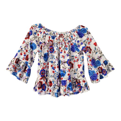 Top à fleurs