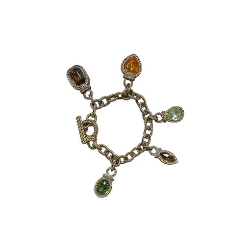Golden metal charm bracelet