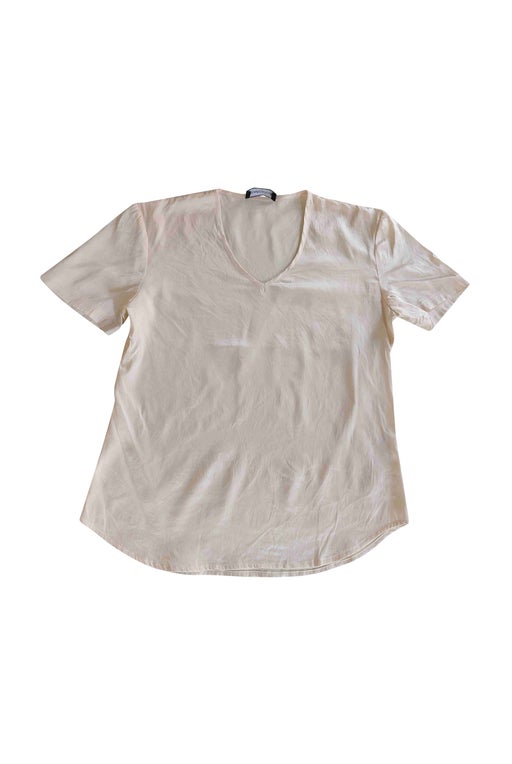Silk short-sleeved top